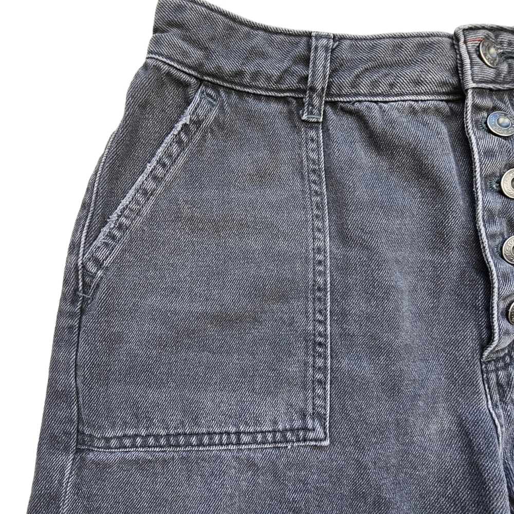 WeThe Free Jesse Carpenter Fray Hem Button Fly Faded Black Shorts Size 30 - Picture 6 of 14